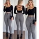 thumbnail image 2 of Pantalon Pitillo Cintura Alta Mujer Con Cinturon Estica Modela Deng Xun unisex, 2 of 2