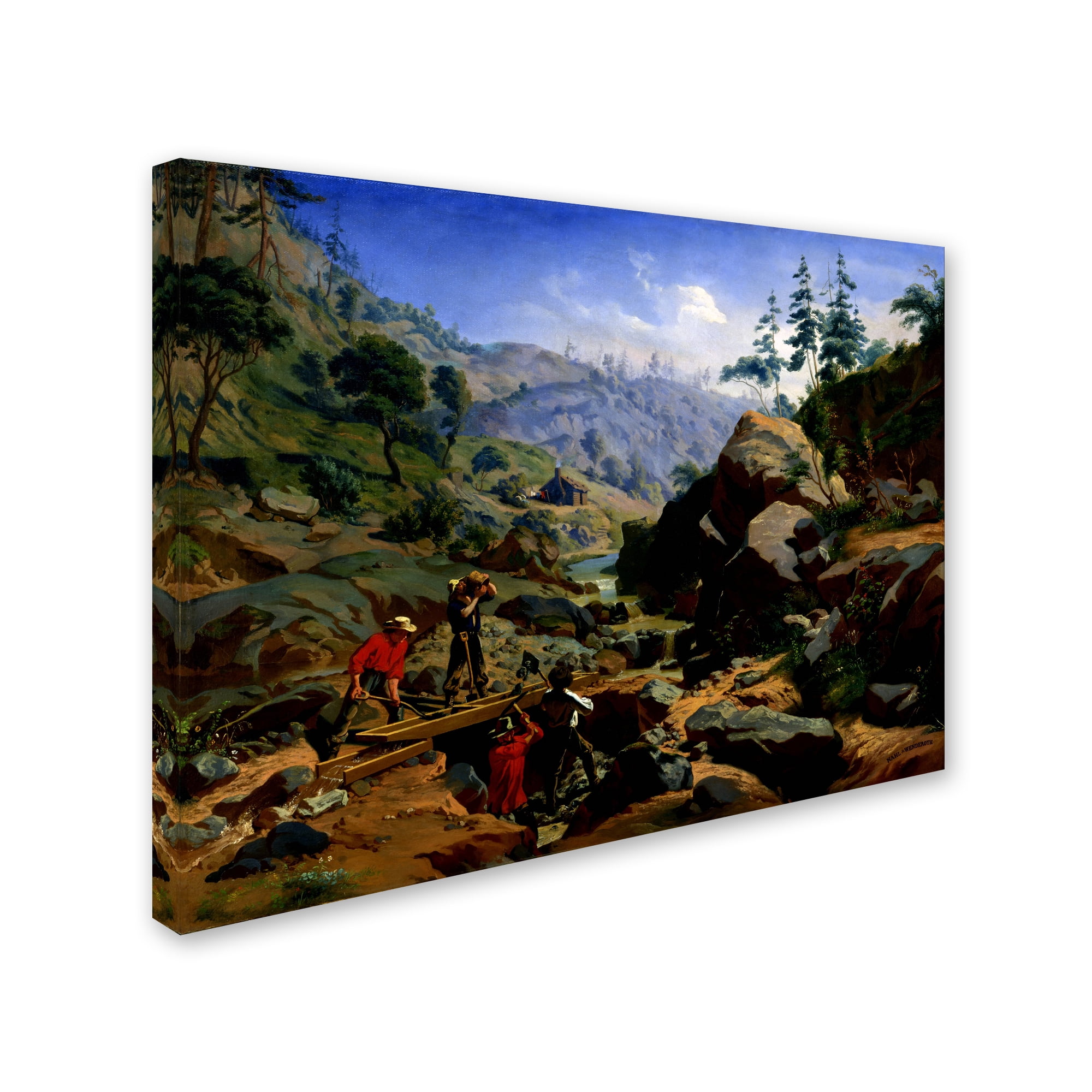 Trademark Fine Art 'Miners In The Sierras' Canvas Art by Charles Nahl
