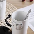 thumbnail image 4 of Coffee Mug Creative Lovely Cartoon Cat Ceramic Coffee Cup Milk Cup with Spoon and Cover, 4 of 9