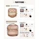 thumbnail image 3 of Bolsa de cosméticos EACHY Travel, bolsa de maquillaje impermeable, marrón, 3 of 9