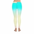 thumbnail image 4 of SUNENAT Vibrant Gradient Ombre Color Blend Women's Capri Leggings Stretchy Skinny Yoga Pants 4XL, 4 of 4
