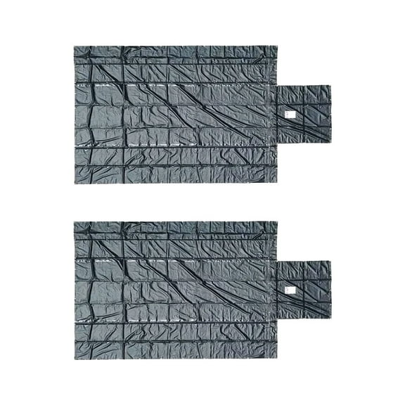 2 Pack Super Light 14oz Steel Tarp Truck Trailer Tarp 16' x 27' with Flap