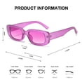 thumbnail image 4 of BUTABY Gafas de sol rectangulares para mujer, gafas de conducción retro de los años 90, marco cuadrado estrecho, protección UV400, 4 of 5