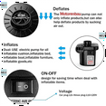 thumbnail image 2 of Electric Air Pump for Inflatables Air Pump with 3Nozzles,Inflator Deflator Pumps for Outdoor Camping,Air Mattress Bed US,1 * Electric Air Pump,Black, 2 of 7