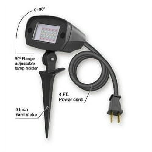 Indoor/Outdoor 3-Color Changing LED Christmas Floodlight, Black, 4', by Holiday Time