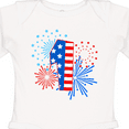 thumbnail image 4 of Inktastic First Birthday- Fourth of July fireworks Boys or Girls Long Sleeve Baby Bodysuit, 4 of 5