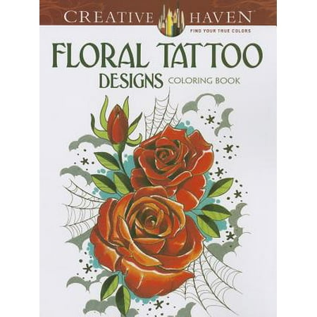Floral Tattoo Designs Coloring Book