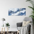 thumbnail image 5 of LyeArtork 3 Pieces Navy Blue and Gold Abstract Marble Canvas Wall Art Decoration Canvas Modern Watercolor Painting Fluid Ink Panitroom Decor for Bedroom Living Room Office Dining Room Home 12"x16", 5 of 6