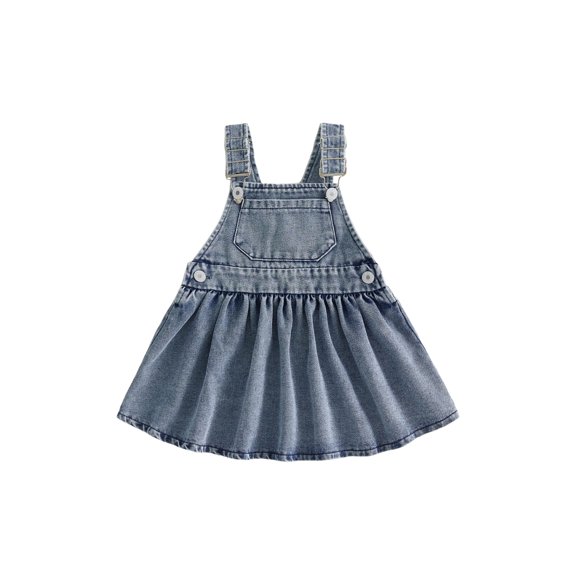 Cenuakty Toddler Girls Denim Dress Cute Overalls Dress