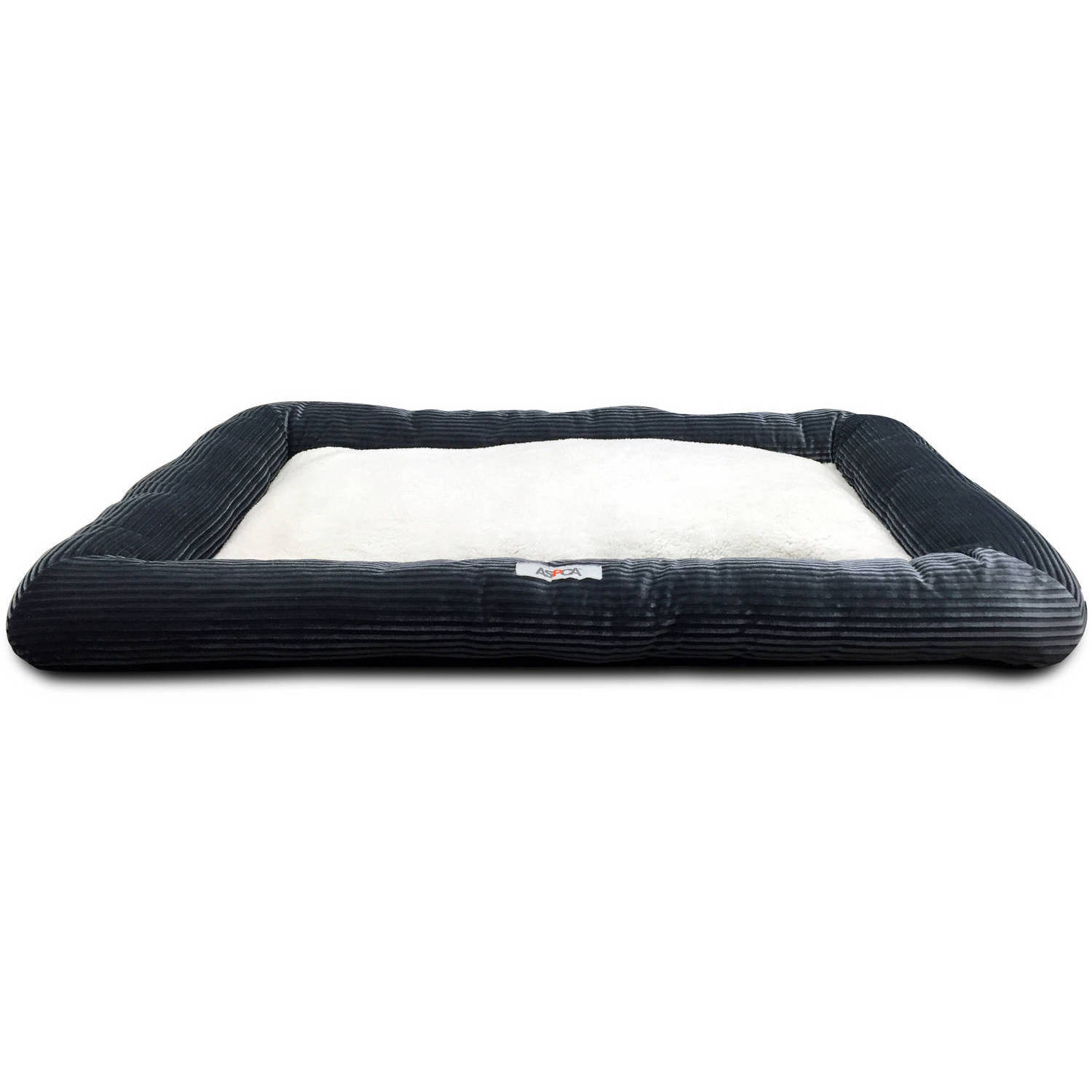 ASPCA Plush Crate Mat Pet Bed, Small, 25" X 20", Blue