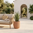 thumbnail image 4 of Ecobo 13.4 inches Eco-Friendly Round Pot Planter, Linhas Indoor/Outdoor use, Durable, Versatile & Lightweight, Designed by Brazilian Artisans, Contemporary All-Weather Design - Orange, 4 of 7