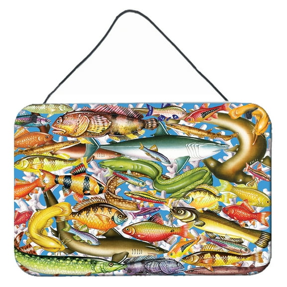 Carolines Treasures PRS4055DS812 Fish of the Deep Wall or Door Hanging Prints  8x12 multicolor