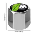 thumbnail image 3 of cpengpj Clearance Tire Plug Core Caps Leaf M Label Pattern Car Tire Plug Caps Alloy Plug Caps Plug Caps Caps Suit For Car Motorcycle Etc Set Of 4, 3 of 6