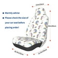 thumbnail image 3 of Wukai Funny Kawaii Unicorns Dancing Full Set Car Seat Covers with Soft Padding Universal Auto Front Seats Protector and Cushion Mat, 3 of 5