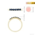 thumbnail image 4 of ANGARA Natural Half Eternity Seven Stone Sapphire Wedding Ring in 14K Yellow Gold for Women (Size-2.5mm) | September Birthstone, Anniversary, Jewelry Gift for Women | Natural Blue Sapphire Ring, 4 of 9