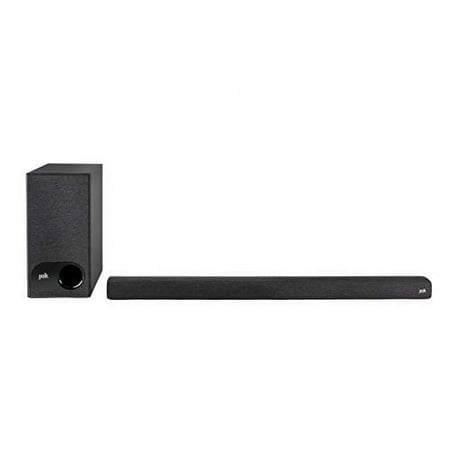 Polk Audio - 2.1-Channel Signa S3 Ultra-Slim Soundbar with Wireless Subwoofer and Dolby Digital - Black