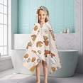 thumbnail image 6 of Colorful Mushroom Rainbow Light Pattern Hooded Bath Towel，50"x30" for Ages 3 To 12 Kids, Quick Dry Lightweight Soft Microfiber Hood Beach Towel Cover Up for Kids, 6 of 7