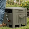thumbnail image 5 of Homall 160 ft Outdoor Garden Hose Reel, Resin Hose Hideaway, Hose Reel Storage for Yard, 5 of 7