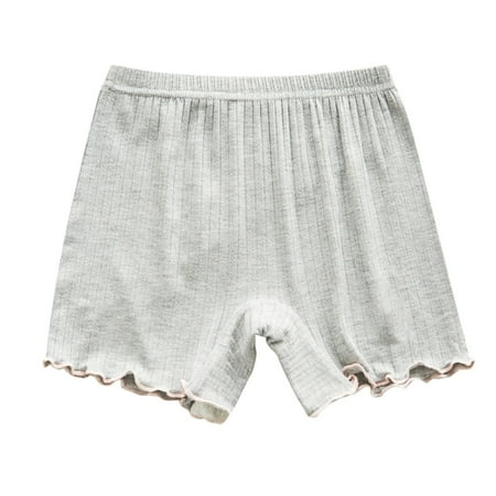 

Binhe Girls Summer Black Shorts Thin Cotton Underpants with Front Crotch Layer Non-Rolling and Comfortable Perfect for Wearing Under Skirts and Dresses for All Seasons Washable No Odor