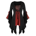 thumbnail image 1 of Womens Medieval Costumes Cosplay Lace Up Croset Butterfly Sleeve Gothic Dress Renaissance Short Dress Plus Size, 1 of 4