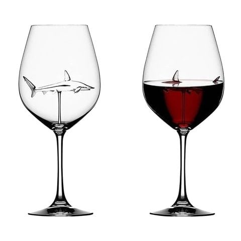 1 pc maison le requin Original verre à vin rouge bouteille de vin