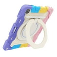 thumbnail image 3 of Dteck for iPad Pro 12.9 inch Case 2022/2021/2020/2018, iPad Pro 12.9 6th/5th/4th/3rd Gen Case, Heavy Duty Shockproof Rugged Case with Rotatable Kickstand Handle Grip,Rainbow Pink, 3 of 6