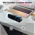 thumbnail image 4 of Updated Computer Speaker, USB Powered Speaker for Desktop,Windows PC,Mac. Portable Mini Sound bar-Plug and Play with Volume Control and Mute Button (USB-C to USB Adapter Included), 4 of 10