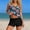 Light Blue, variant on YTCAMLO Two Piece Tankini Swimsuit for Women Fashion Ruched Scoop Neck Tank Tops with High Waisted Boy Shorts Summer Bathing Suits, Navy S