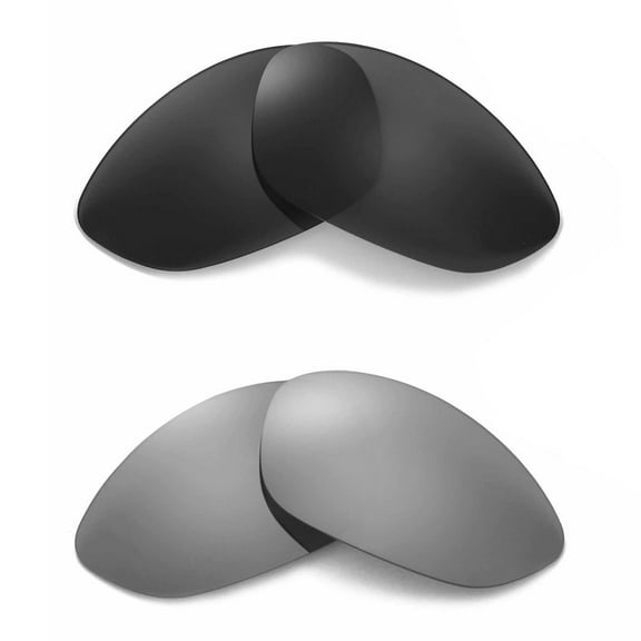 Walleva Polarized Titanium   Black Replacement Lenses For Oakley XX (Twenty XX) Sunglasses