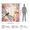 thumbnail image 2 of Butterfly Shower Curtain, 1-Pack Butterfly Bathroom Shower Curtain, Pink Vintage Plant Flowers Fabric Bathroom Decoration, 66x72inch, 2 of 5