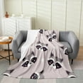 thumbnail image 2 of lokua Cute Raccoon Blanket,Kawaii Raccoon Throw Blanket Twin 60x80,Cartoon Raccoon Head Pattern Fuzzy Blanket for Chair Dorm,White Stars Printed Fleece Blanket Bedroom Living Room Decor, 2 of 6