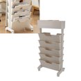thumbnail image 1 of Bookshelf, Book Display Shelf Stable Plastic Easy To Install Beige White  for Home, 1 of 8