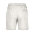 thumbnail image 5 of PBNBP Linen Shorts for Men 2023,Linen Shorts for Mens Casual Classic Fit 11 Inch Inseam Elastic Waist Shorts Workout Sweatpants Beach Swim Crop Shorts, 5 of 6