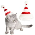 thumbnail image 1 of Perro Sombrero de rayas rojas y blancas Mascotas Artículos navideños Sombrero navideño 1887, 1 of 5