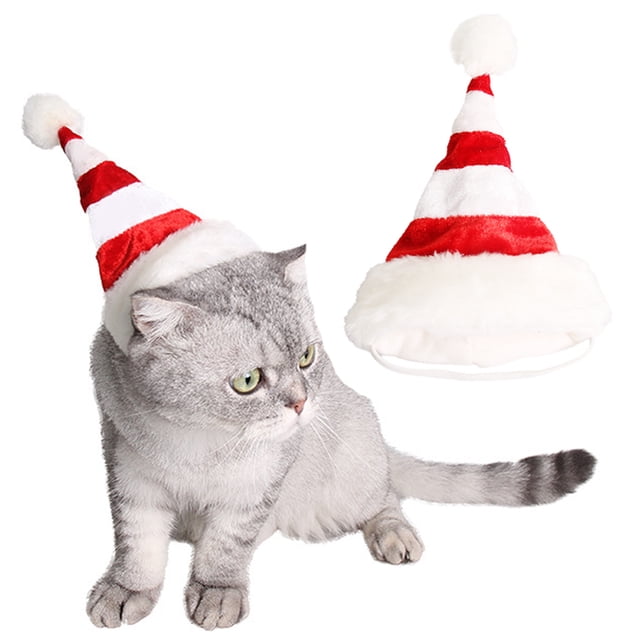 Perro Sombrero de rayas rojas y blancas Mascotas Artículos navideños Sombrero navideño 1887