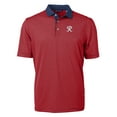 thumbnail image 2 of Men's Cutter & Buck Red Tacoma Rainiers Big & Tall Virtue Eco Pique Micro Stripe Recycled Polo, 2 of 3
