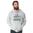 thumbnail image 2 of Fishing Funny Happy Angler Fishermens Zip Hoodie Sweatshirt Men Brisco Brands M, 2 of 2