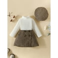 thumbnail image 4 of Newborn Infant Kid Baby Girls Clothes Sets 6M 9M 12M 18M 24M 3Y Knit Long Sleeve Sweaters Tops Plaid Skirts Hat Fall Spring Outfits, 4 of 10