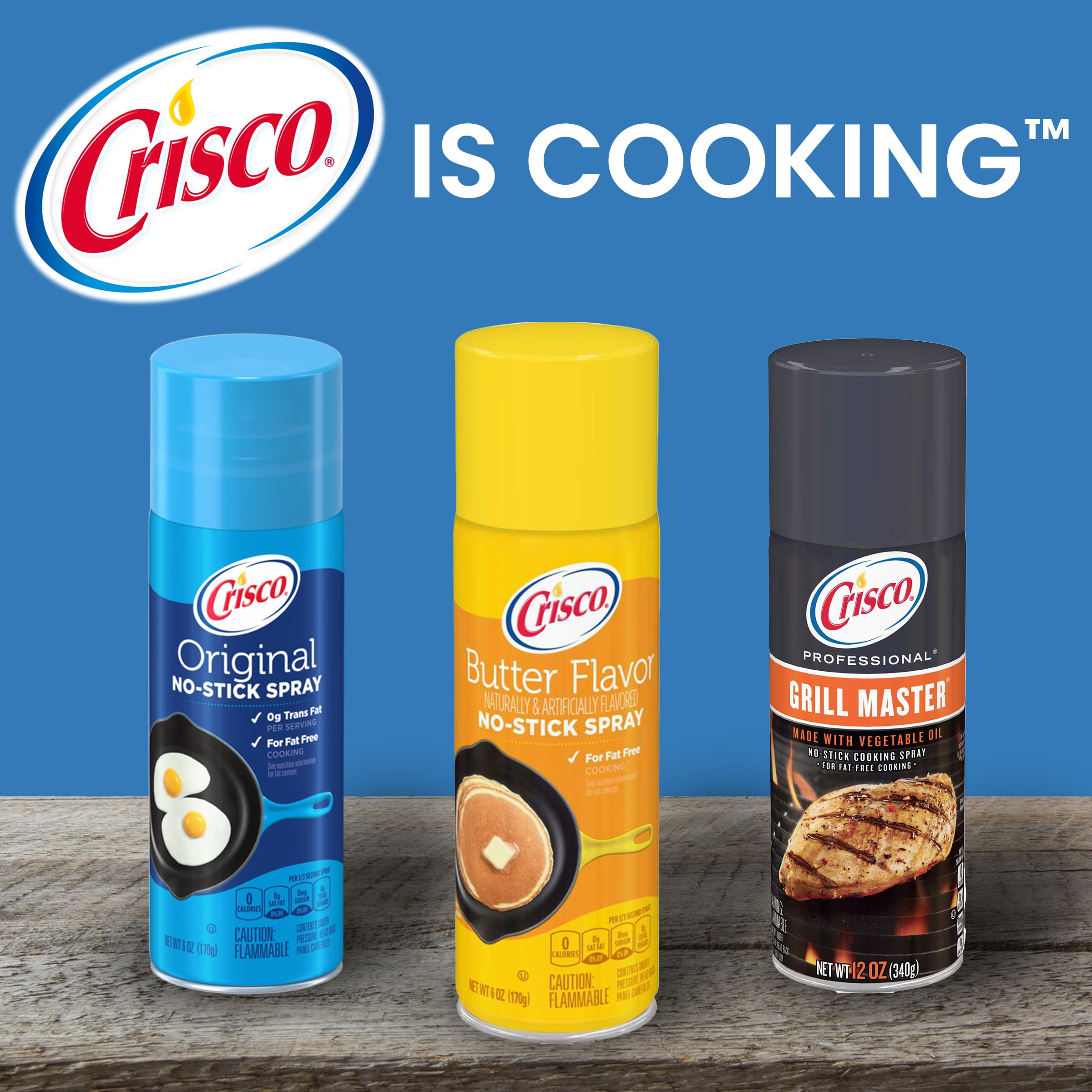  Crisco Original No-Stick Cooking Spray, 6 Ounce (Pack of 12) :  Snack Party Mixes : Grocery & Gourmet Food