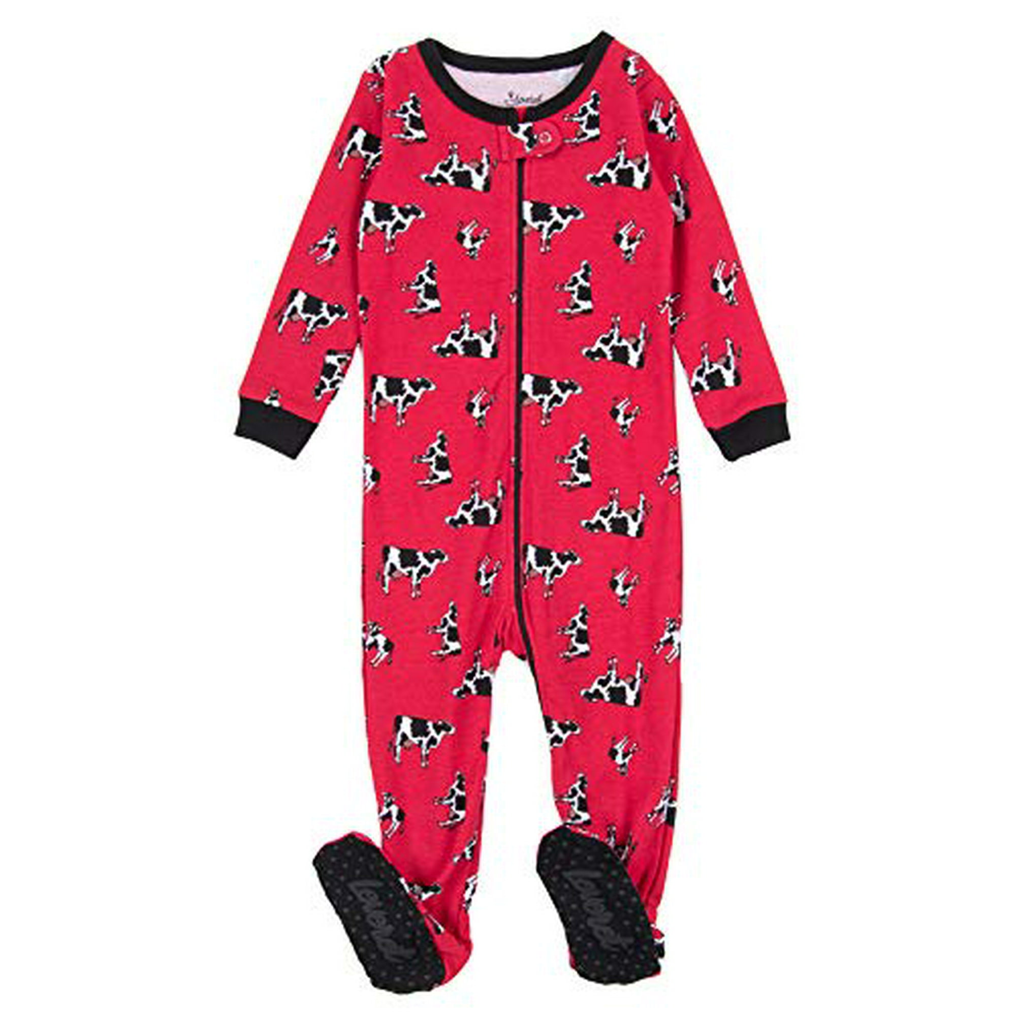 Kids Pajamas Baby Boys Girls Footed Pajamas Sleeper 100 Cotton Cow Size 6 12 Months