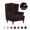 Brown, variant on AIGIA Wingback Chair Covers Velvet Plush Wing Chair Slipcover 1 Piece Wing Back Chair Slipcovers Sofa Cover with Elastic Bottom