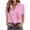 Pink, variant on Ashyfjp Womens Tops Fashion Casual Oversized Free-Fit Polka Dot Short-Sleeve Button Turn Down Collar Shirt Top, Blue, L