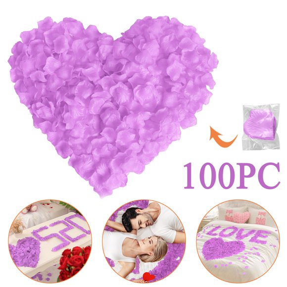 Silk Flowers for Home Decoration | 100Pcs Rose Petals Set for Weddings and Bridal Real- Petals Silk Fabric Flowers for Event and Craft