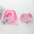 thumbnail image 4 of WIBACKER Girls Rash Guard UPF+ 50 Swimsuit Set Long Sleeve Bathing Suit Two Piece 3-9 Years Swimwear, 4 of 7