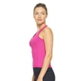 thumbnail image 4 of Expert Brand Women's Airstretch Racerback Cropped Tank Top, Berry, Large, 4 of 5