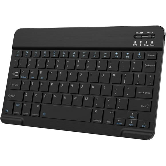 shiyou-Ultra-Slim Small Bluetooth Keyboard for iPad, Portable Rechargeable Wireless Keyboard for iPad Air, iPad Pro, iPad Mini iPhone Android Samsung Tablet Cell Phone Smartphone (Black)