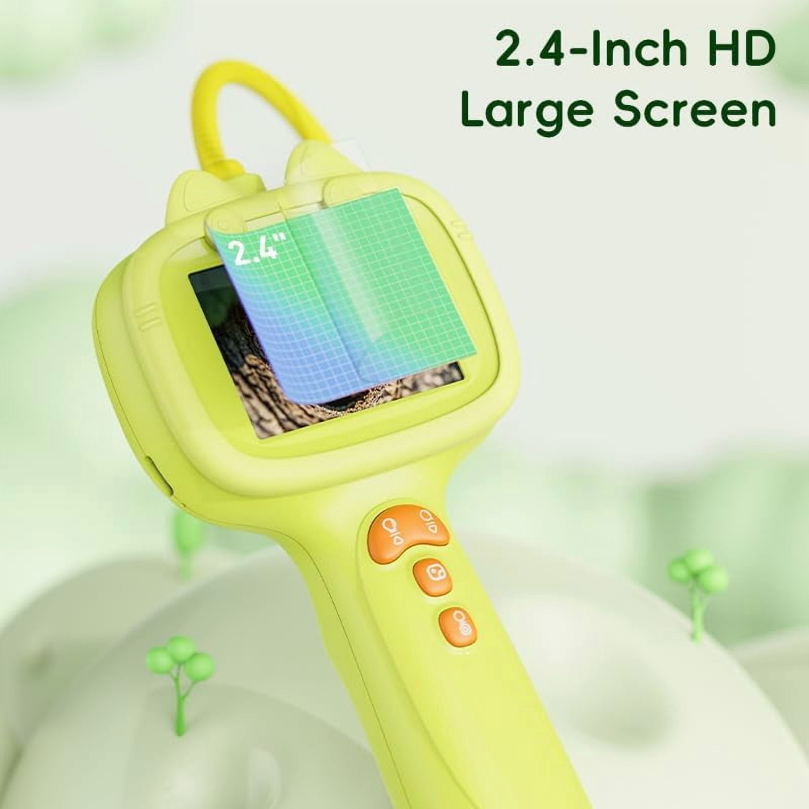 Borescope Camera with Light, Handheld Endoscope Camera for Outdoor Adventures & Nature Discovery, Outdoor Toys Gifts for Boys Girls, Yellow
