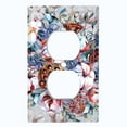 thumbnail image 2 of Metal Light Switch Plate Cover Cotton Flower Bouquet Pastel Blue FLW014, 2 of 13