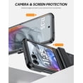 thumbnail image 3 of Vizvera para Motorola Razr 50 Ultra/Razr 60 Pro Funda Tipo Armadura para Teléfono, con Cubierta de Bisagra, Protector de Pantalla Integrado, Funda a Prueba de Golpes con Carga Inalámbrica - Negro, 3 of 8