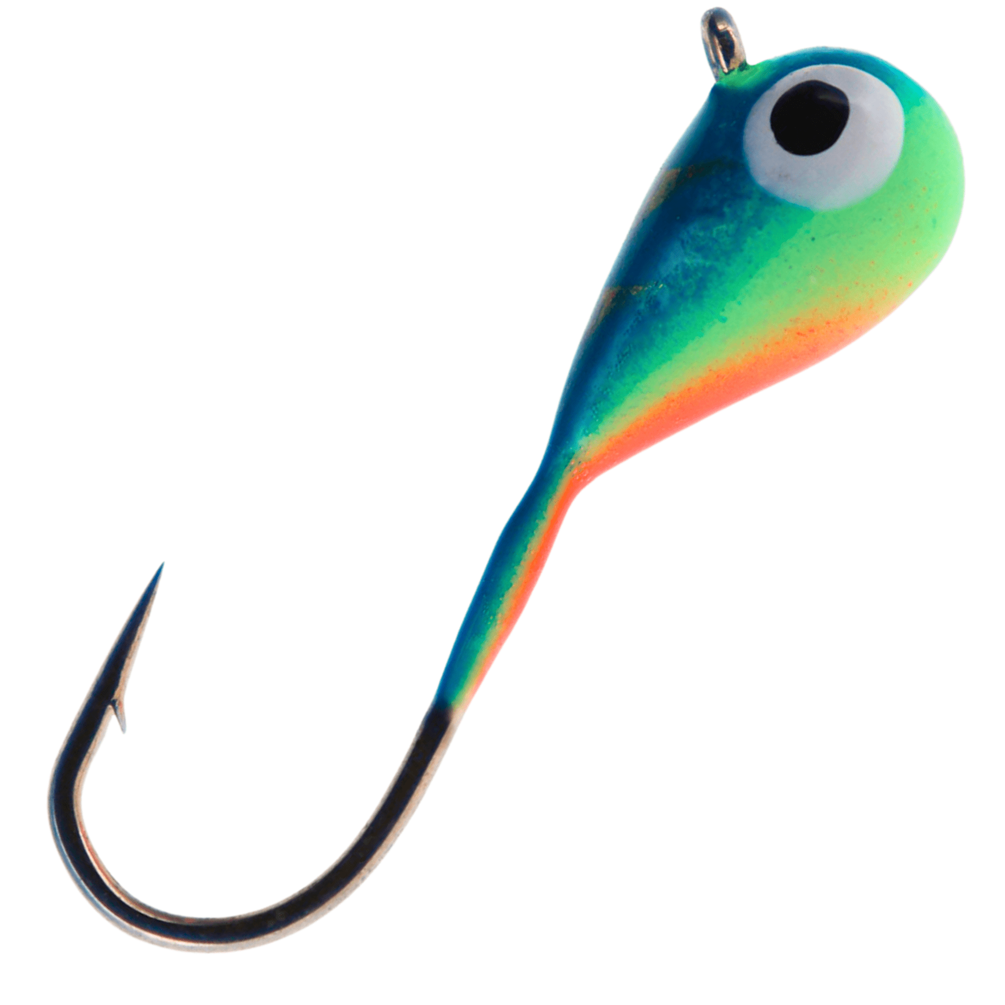 Reaction Tackle Tungsten Ice Jig 6mm - Blue Glow 6-pcs With Long Shank Hook